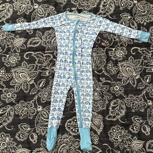 Little sleepies Blue Rainbows Bamboo Viscose Zippy